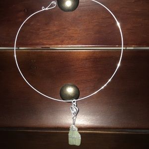 Wire and stone necklace